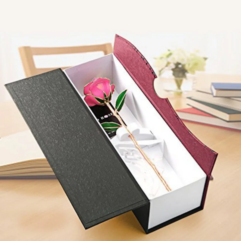24K Gold Foil Trim Rose Flower With Bracket for Valentine's Day & Mother's Day & Anniversary & Birthday Flower
24K Gold Foil Trim Rose Flower With Bracket for Valentine's Day & Mother's Day & Anniversary & Birthday Flower