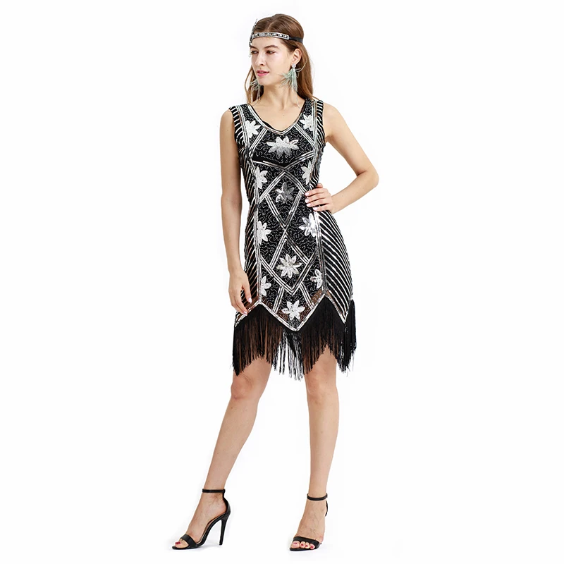 2019 Women Latin Wear 1920s Flapper Dress Sequins & Beads Side Zipper V-neck Latin Cocktail Vintage Dresses Women Dress
2019 Women Latin Wear 1920s Flapper Dress Sequins & Beads Side Zipper V-neck Latin Cocktail Vintage Dresses Women Dress