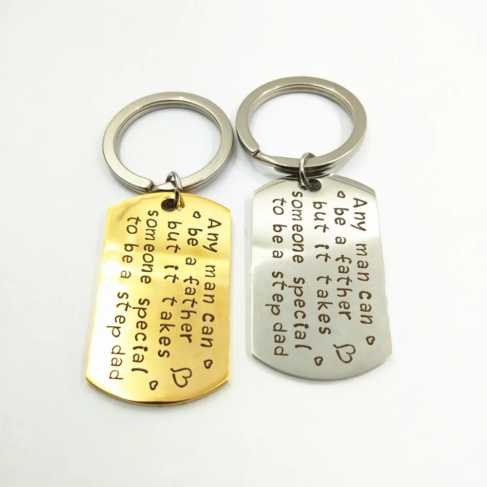 10pcs Silver Gold Stainless Steel Car Keychain Letter Lettering Any man can be a f ther but it For Women Men Gift
10pcs Silver Gold Stainless Steel Car Keychain Letter Lettering Any man can be a f ther but it For Women Men Gift