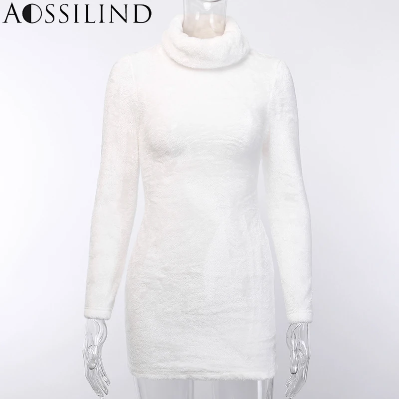 AOSSILIND Turtleneck Autumn Winter White Mini Dress Women Long Sleeve Sheath Sexy Bodycon Dress Ladies Black Casual Dresses
AOSSILIND Turtleneck Autumn Winter White Mini Dress Women Long Sleeve Sheath Sexy Bodycon Dress Ladies Black Casual Dresses