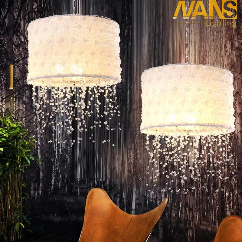 Modern Clear Crystal warm/ cold / natural 36W LED Chandeliers for Dining/bedroom with White Fabric Lampshade Suspension Lamp
Modern Clear Crystal warm/ cold / natural 36W LED Chandeliers for Dining/bedroom with White Fabric Lampshade Suspension Lamp