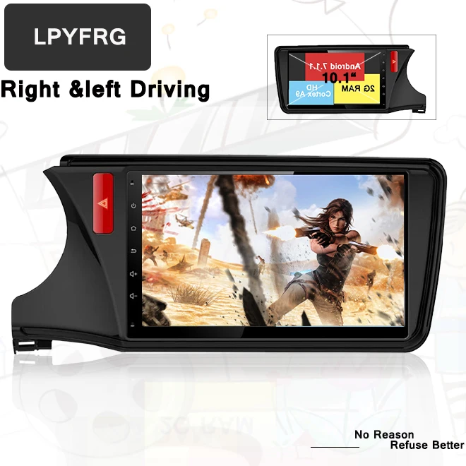 Восьмиядерный 4 Гб RAM 64 ROM 10 1 "android 0 4G WIFI DAB автомобильный dvd плеер для Honda City 2 2014 2015