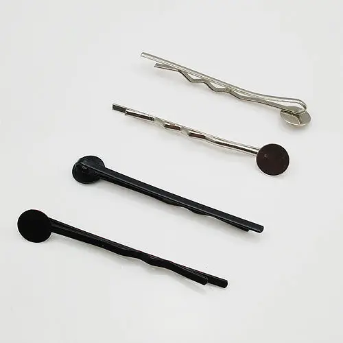 400pcs black and silver MIXED COLOR Bobby Pin Blanks and Findings, 45mm wide, 8mm Glue Pad
400pcs black and silver MIXED COLOR Bobby Pin Blanks and Findings, 45mm wide, 8mm Glue Pad