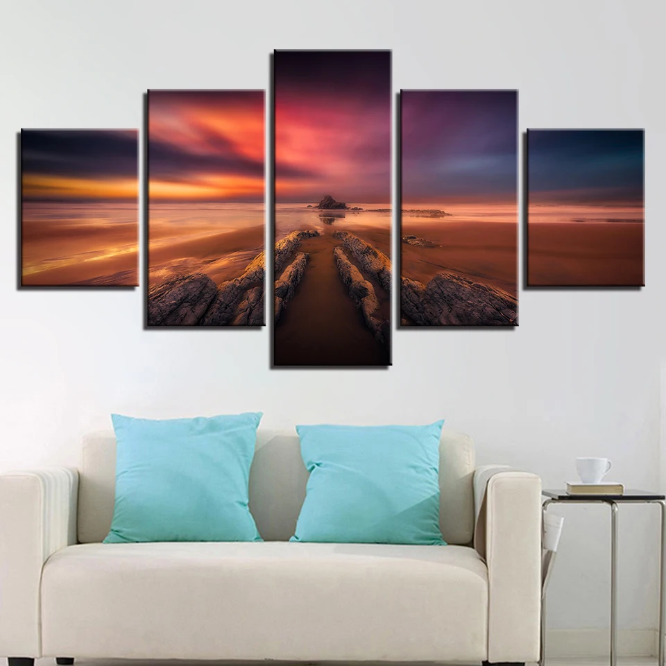 Wall Art Canvas Pictures 5 Pieces Island Sunrise Seascape Paintings Framework Modular HD Printing Home Living Room Decor Posters
Wall Art Canvas Pictures 5 Pieces Island Sunrise Seascape Paintings Framework Modular HD Printing Home Living Room Decor Posters
