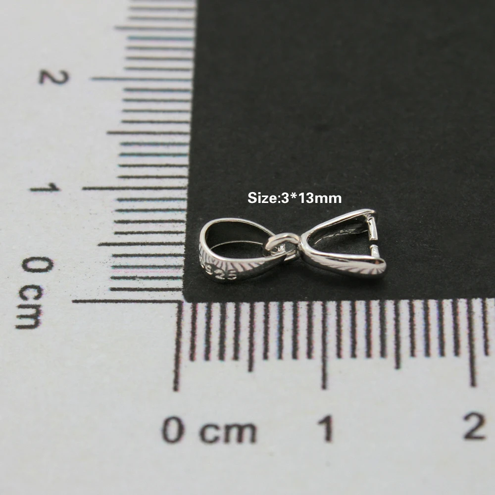 Модная овальная пряжка из серебра 925 пробы фурнитура 3*13 мм BFS015 | Украшения и