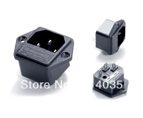 10 pcs/lot AC power socket 3 Pin IEC 60320 C14 Inlet Male Power Plug 15A AC 250V w/ fuse holder
10 pcs/lot AC power socket 3 Pin IEC 60320 C14 Inlet Male Power Plug 15A AC 250V w/ fuse holder