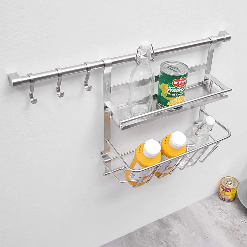 304 stainless steel rack kitchen wall hanging double seasoning rack with rod soy sauce bottle storage shelf wx7241516
304 stainless steel rack kitchen wall hanging double seasoning rack with rod soy sauce bottle storage shelf wx7241516