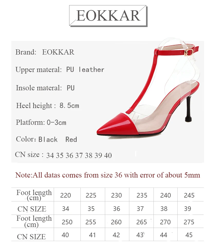 Eokkar 2019 Closed Toe New Fashion Kitten Heel Women Pumps Transparent Stiletto Shoes Pointed Toe Sexy Party Shoes Size 34-40
Eokkar 2019 Closed Toe New Fashion Kitten Heel Women Pumps Transparent Stiletto Shoes Pointed Toe Sexy Party Shoes Size 34-40