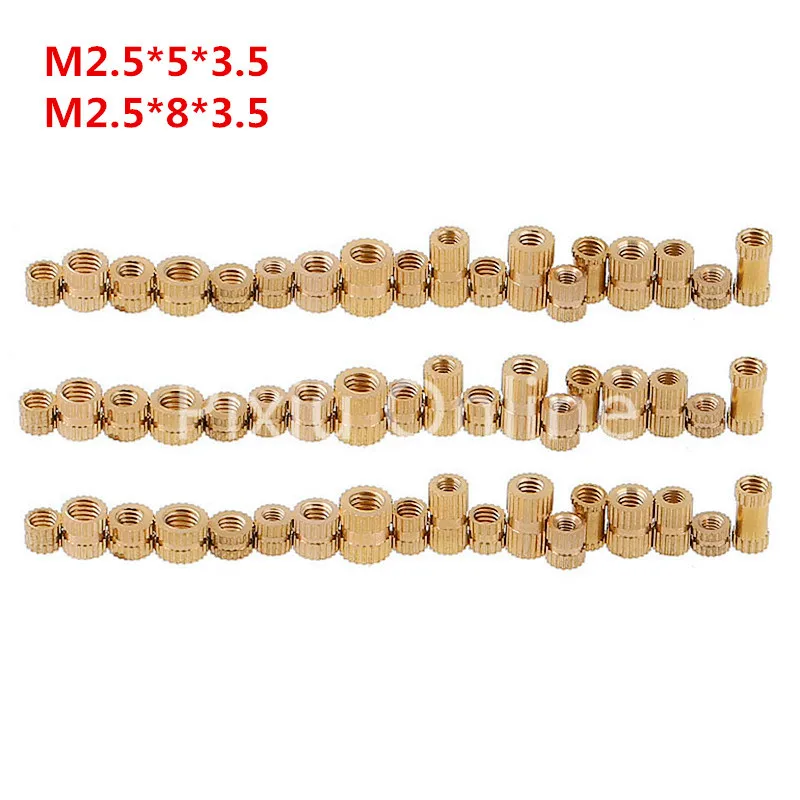 50PCS ST190b M2.5*5/8*3.5mm Injection Molding Brass Nut Bi-pass Knurled Nuts Copper Insert Knurling tools
50PCS ST190b M2.5*5/8*3.5mm Injection Molding Brass Nut Bi-pass Knurled Nuts Copper Insert Knurling tools
