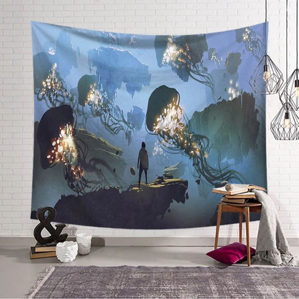 Dreamlike Sea Style Wall Tapestry Beach Towel Moon Jellyfish Pattern Home Decorative Tapete Bedroom Blanket Table Cloth Yoga Mat
Dreamlike Sea Style Wall Tapestry Beach Towel Moon Jellyfish Pattern Home Decorative Tapete Bedroom Blanket Table Cloth Yoga Mat