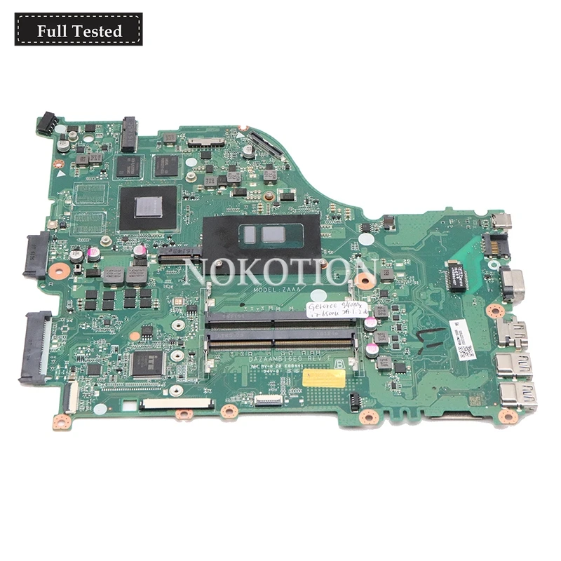 Материнская плата NOKOTION NBGDW11006 NBGDW110066 для ноутбука Acer Aspire E5-574G F5-574G, материнская плата DAZAAMB16E0 940MX I7-6500U DDR4
Материнская плата NOKOTION NBGDW11006 NBGDW110066 для ноутбука Acer Aspire E5-574G F5-574G, материнская плата DAZAAMB16E0 940MX I7-6500U DDR4