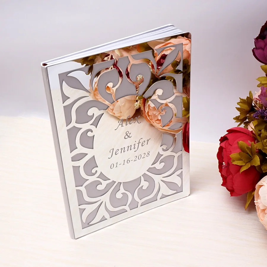 Custom Wedding Signature Guest Book Blank White Page Personalized Front Mirror Cover Photo Album Party Favor Guest Gift 26x 19cm
Custom Wedding Signature Guest Book Blank White Page Personalized Front Mirror Cover Photo Album Party Favor Guest Gift 26x 19cm