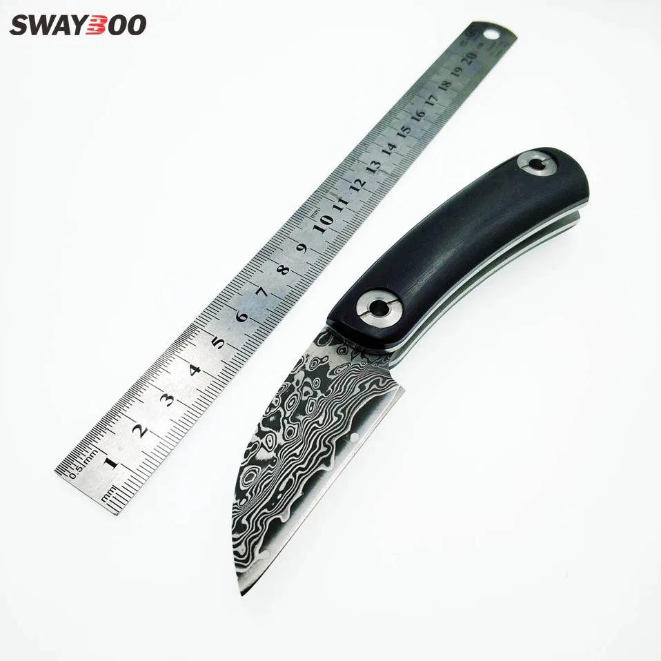 Swayboo Rosewood handle Damascus steel blade knife folding pocket knife Manual outdoor portable folding knife utility knife
Swayboo Rosewood handle Damascus steel blade knife folding pocket knife Manual outdoor portable folding knife utility knife