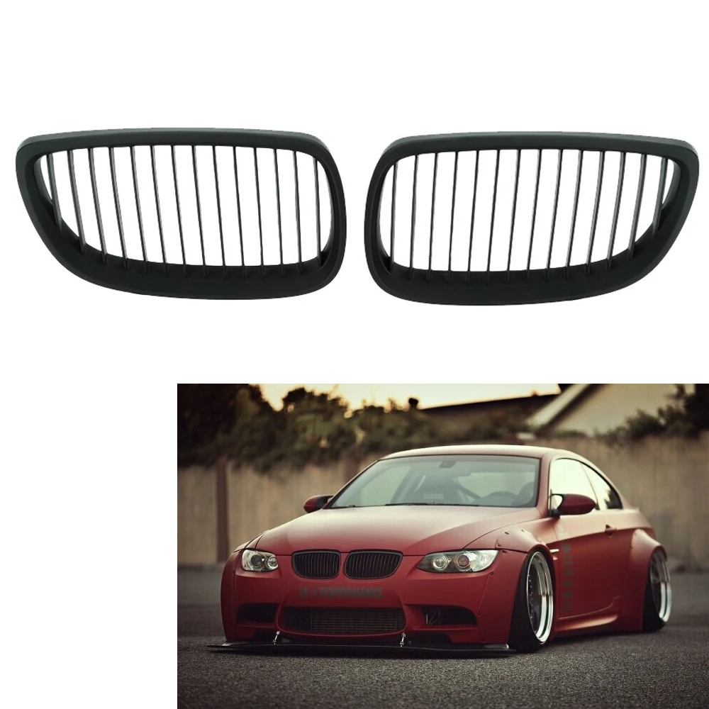 Матовая Черная решетка для гриля почек BMW E92 E93 3 серии Coupe Cabriolet 06-09 - купить по