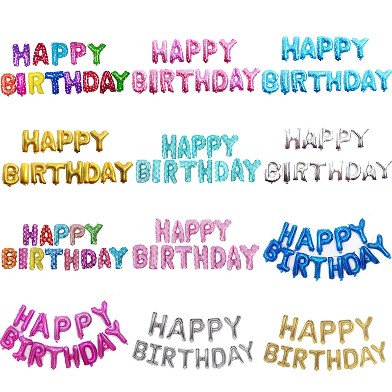 16inch HAPPY BIRTHDAY Aluminum foil balloon Happy Birthday Party Decor Baby Shower party Supplies Kids Alphabet Air Balloons
16inch HAPPY BIRTHDAY Aluminum foil balloon Happy Birthday Party Decor Baby Shower party Supplies Kids Alphabet Air Balloons