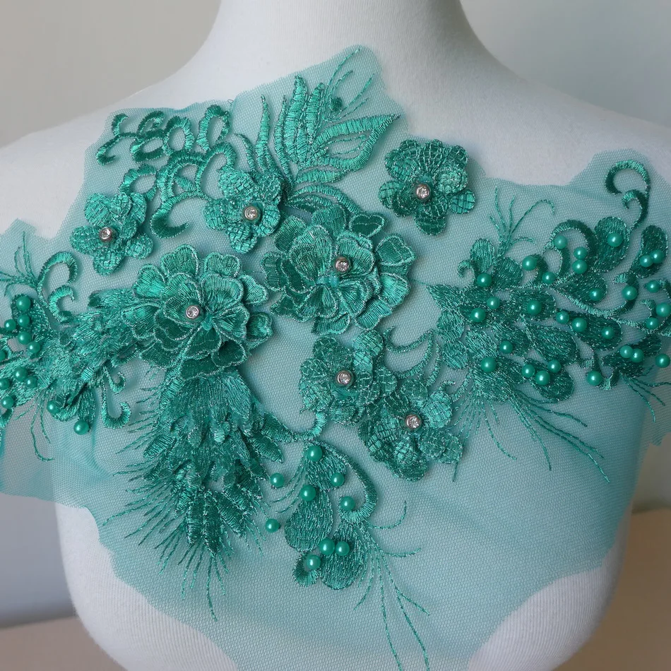 One Piece/One Pair 30*21cm Exquisite Braided Beaded Mesh Lace Applique With Rhinestone Embroidery DIY Wedding Dress Excipients
One Piece/One Pair 30*21cm Exquisite Braided Beaded Mesh Lace Applique With Rhinestone Embroidery DIY Wedding Dress Excipients