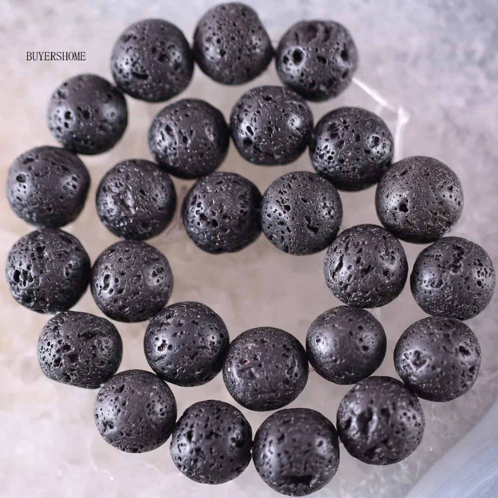 New Natural 16MM Black Volcanic Lava Beads Lava Stone Round Loose Beads Volcanic-Stone String 15inches(25 beads) A636
New Natural 16MM Black Volcanic Lava Beads Lava Stone Round Loose Beads Volcanic-Stone String 15inches(25 beads) A636