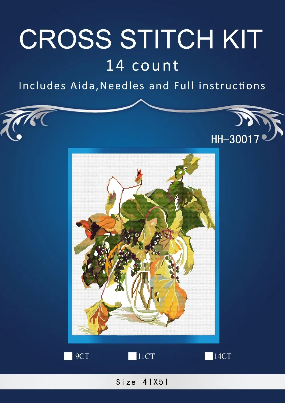 NHH-30017 Plant in glass Counted Cross Stitch14CT Cross Stitch Sets Wholesale cartoon Cross-stitch Kits Embroidery Needlework
NHH-30017 Plant in glass Counted Cross Stitch14CT Cross Stitch Sets Wholesale cartoon Cross-stitch Kits Embroidery Needlework
