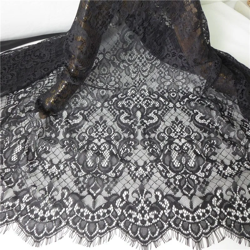 3 Yards Black/White Soft Eyelash Lace Fabric Flower French Lace Trim Handmade DIY Clothes Accessories 60CM Wide
3 Yards Black/White Soft Eyelash Lace Fabric Flower French Lace Trim Handmade DIY Clothes Accessories 60CM Wide