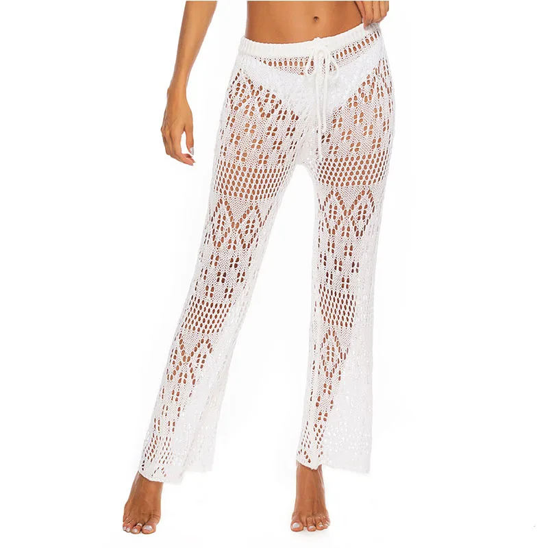 New Sexy Bathing Suit Cover Up Beach Pants Women Hollow Hook flower Night Club Knitting Sheer Cover Up Beach Wear Women Trouse
New Sexy Bathing Suit Cover Up Beach Pants Women Hollow Hook flower Night Club Knitting Sheer Cover Up Beach Wear Women Trouse