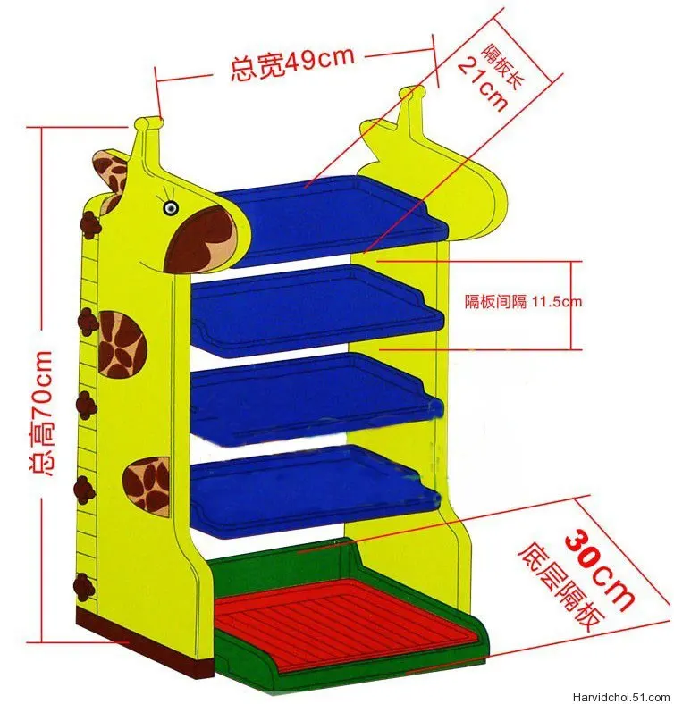 Louis Fashion Japans милый жираф стеллаж для детской обуви детский шкаф хранения|Обувные