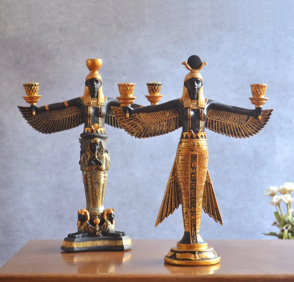 Creative home bar coffee shop decorations resin ornaments crafts ancient Egyptian classic candle table
Creative home bar coffee shop decorations resin ornaments crafts ancient Egyptian classic candle table