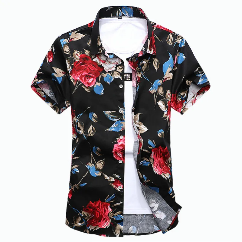 2019 Summer New Men's Fashion Bank Boutique Cotton Casual Short-sleeved Shirts / Satin Flower Mens Short-sleeved Top Male Shirts
2019 Summer New Men's Fashion Bank Boutique Cotton Casual Short-sleeved Shirts / Satin Flower Mens Short-sleeved Top Male Shirts