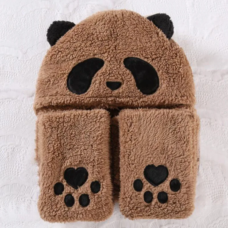 New Winter Warm Cute Panda Caps for Women Ladies Party Hat Scarf Gloves Sets Female Thickening Warm Gloves with Paws Cute Caps
New Winter Warm Cute Panda Caps for Women Ladies Party Hat Scarf Gloves Sets Female Thickening Warm Gloves with Paws Cute Caps