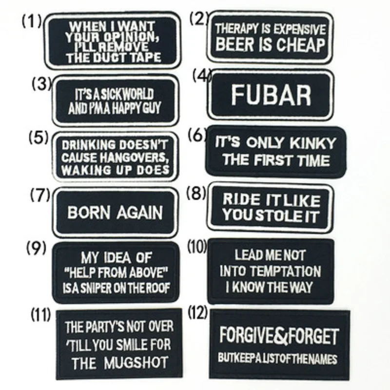 Ride it like you stole it U.S.ARMY iron on transfers for clothing Emboridery Black Badge Square Letter Applique military patches
Ride it like you stole it U.S.ARMY iron on transfers for clothing Emboridery Black Badge Square Letter Applique military patches