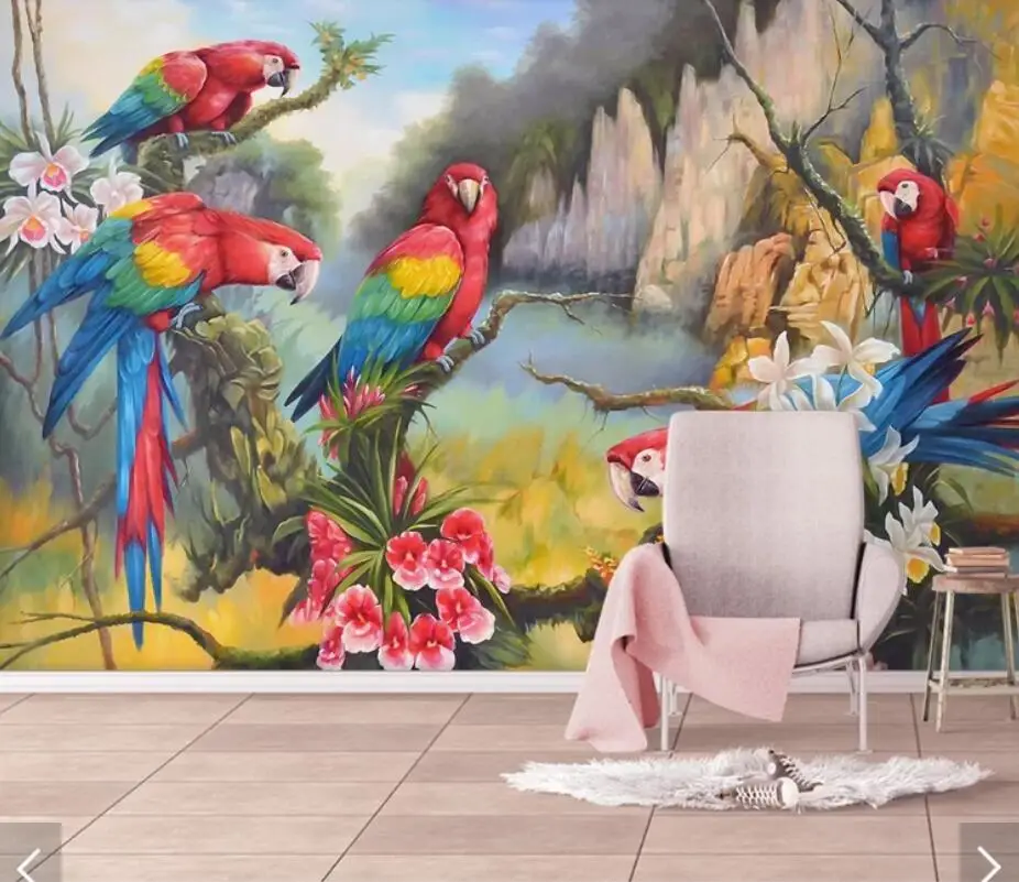 3D Printed Parrot Wall Paper Photo Murals for Kids Bedroom Living Room Home Wall Decor Large Size Papel De Parede 3d
3D Printed Parrot Wall Paper Photo Murals for Kids Bedroom Living Room Home Wall Decor Large Size Papel De Parede 3d