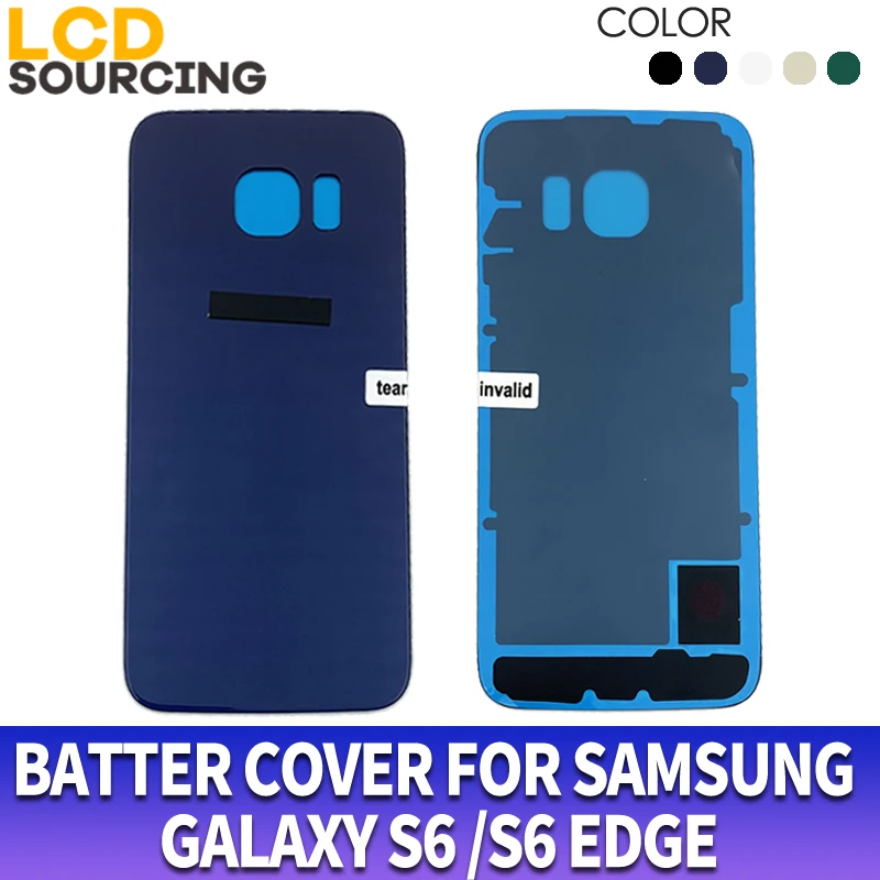 Крышка батарейного отсека для Samsung Galaxy S6 edge G925 Задняя стеклянная крышка сменная