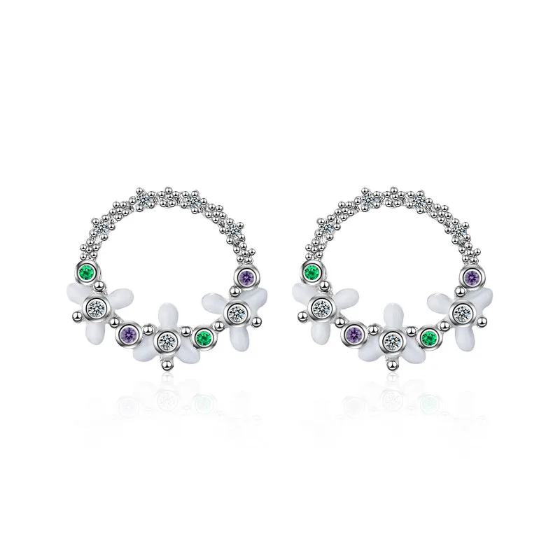 TJP Top Quality Crystal Flower Gold Women Earrings Jewelry Charm Silver Plated Stud Earrings For Lady Female Christmas Hot
TJP Top Quality Crystal Flower Gold Women Earrings Jewelry Charm Silver Plated Stud Earrings For Lady Female Christmas Hot