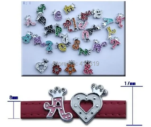 Wholesale 130pcs/lot 8mm A-Z rhinestone enamel Crown slide Letter DIY accessories
Wholesale 130pcs/lot 8mm A-Z rhinestone enamel Crown slide Letter DIY accessories