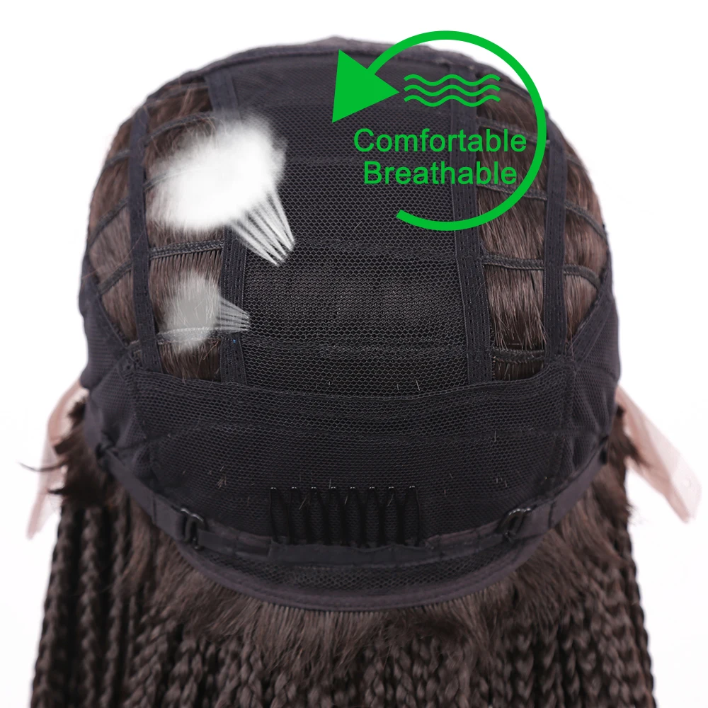 22inch Long Braided Wig Synthetic Lace Front Wig For Women Black Box Braiding Hair Wig Heat Resisant Fiber Golden Beauty
22inch Long Braided Wig Synthetic Lace Front Wig For Women Black Box Braiding Hair Wig Heat Resisant Fiber Golden Beauty