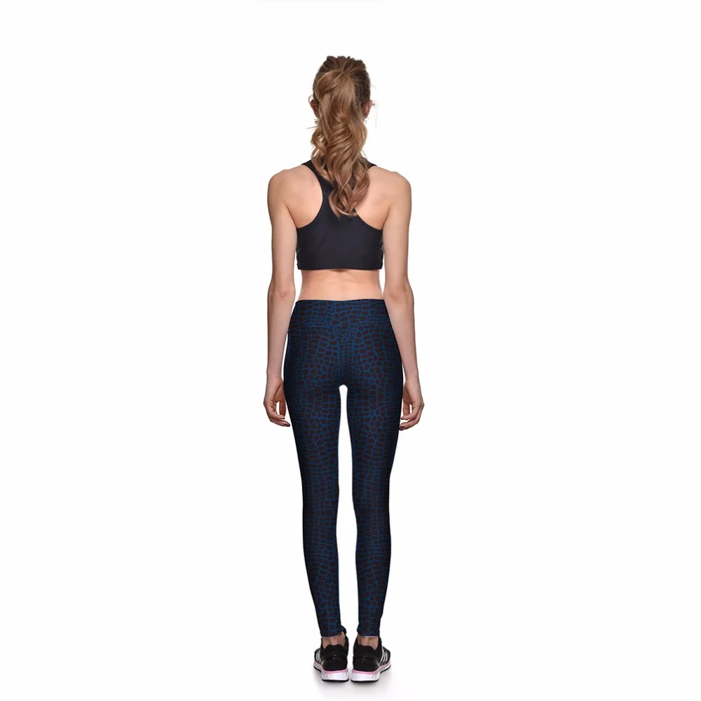 2017 Summer Style Women's Sexy Leggings Blue Leopard 3D Print Women High waist Pants Trousers Ropa Mujer plus size | Женская одежда