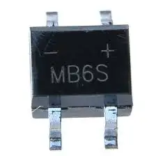 ( 100 pcs/lot ) MB6S 0.5A 600V Miniature Mini SMD Bridge Rectifier