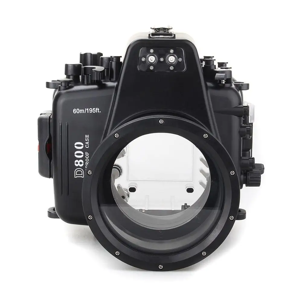 

MEIKON 60m/195ft Waterproof Box Underwater Housing Camera Diving Case for Nikon D750 D800 D810 105mm Lens Camera Bag Case Cover