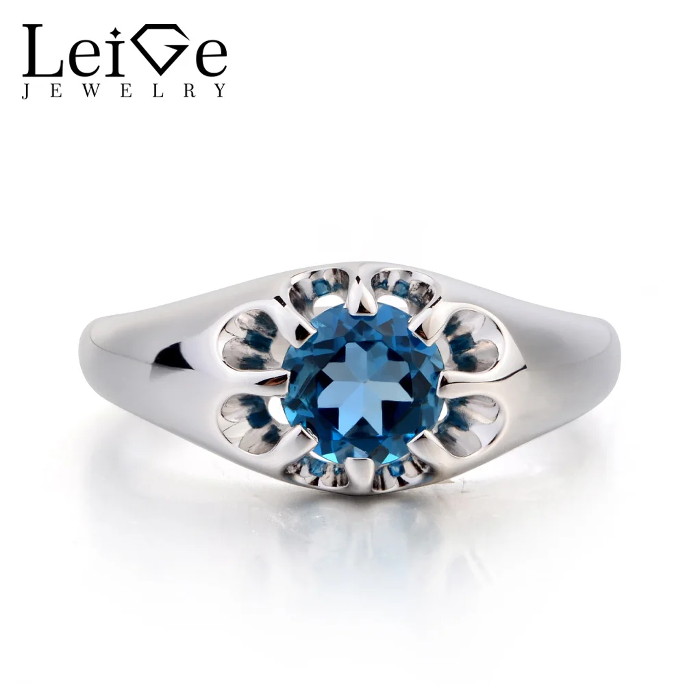 Leige Jewelry London Blue Topaz Ring Anniversary Ring Blue Gemstone 925 Sterling Silver Ring November Birthstone Flower Shape
Leige Jewelry London Blue Topaz Ring Anniversary Ring Blue Gemstone 925 Sterling Silver Ring November Birthstone Flower Shape