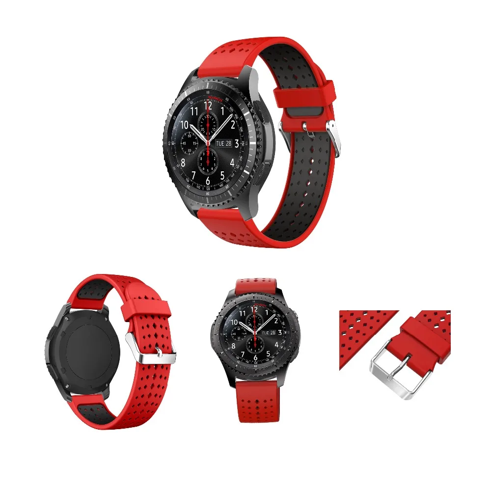 Silicone Sport Watchband for Gear S3 Classic/ Frontier 22mm Strap for Samsung Galaxy Watch 46mm Band Replacement Strap Bracelet
Silicone Sport Watchband for Gear S3 Classic/ Frontier 22mm Strap for Samsung Galaxy Watch 46mm Band Replacement Strap Bracelet