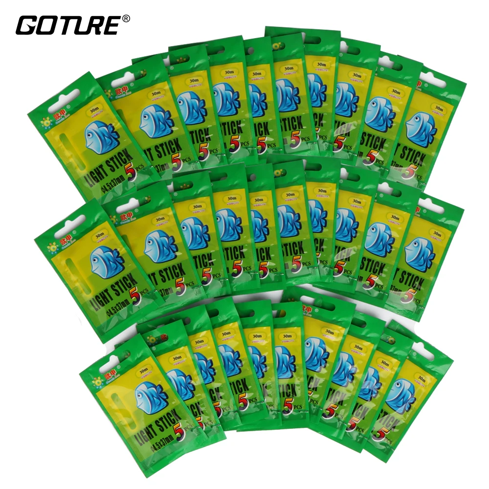 Goture 150pcs/lot 37.2mm*4.5mm Chemical Night Fishing Lights Glow Fishing Float Luminous Light Stick
Goture 150pcs/lot 37.2mm*4.5mm Chemical Night Fishing Lights Glow Fishing Float Luminous Light Stick