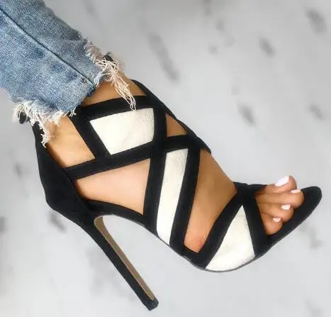 Carole Levy Newest Hot Selling Buckle Thin Heels Mixed Colors Contrast Color Caged Bandage Heeled Sandals
Carole Levy Newest Hot Selling Buckle Thin Heels Mixed Colors Contrast Color Caged Bandage Heeled Sandals