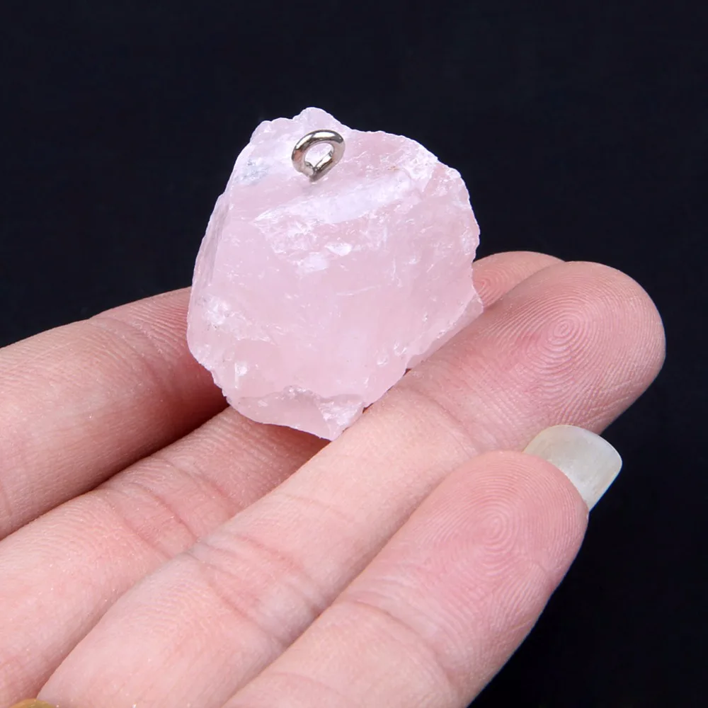 Yaye 100% Натуральный Необработанный камень сырая розовая роза кварц драгоценный