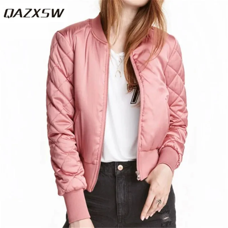 QAZXSW 2017 Spring Winter Bomber Jacket Stand Collar Women Aviator Jacket Short Thick Basic Baseball Jackets Candy Color HB467
QAZXSW 2017 Spring Winter Bomber Jacket Stand Collar Women Aviator Jacket Short Thick Basic Baseball Jackets Candy Color HB467