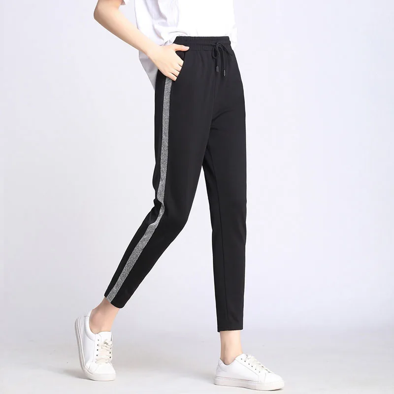 Summer Thin Casual Pants Ankle-Length Harem Loose Women Pants High Waist Black Plus Size Pants Elastic Waist Pencil Pants LJ2302
Summer Thin Casual Pants Ankle-Length Harem Loose Women Pants High Waist Black Plus Size Pants Elastic Waist Pencil Pants LJ2302