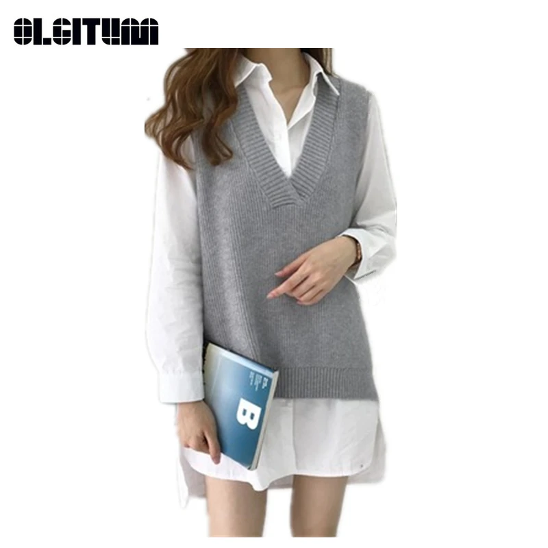 2020 Autumn and Winter New Female Women Mujer V-neck Solid Color Casual Simple Optional Colors Knit Vest Colete
2020 Autumn and Winter New Female Women Mujer V-neck Solid Color Casual Simple Optional Colors Knit Vest Colete
