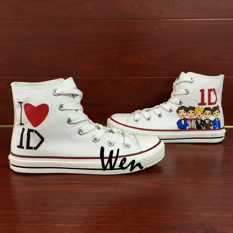 Wen White Hand Painted Shoes Design Custom One Direction Women Men's Birthday Gifts High Top Canvas Sneakers
Wen White Hand Painted Shoes Design Custom One Direction Women Men's Birthday Gifts High Top Canvas Sneakers