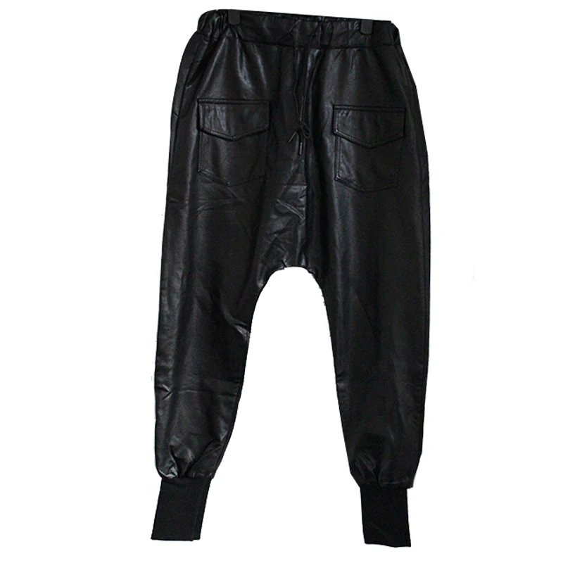 Women's clothing Hip Hop PU Leather Harem pants for Autumn British Style Women Casual Punk Rock Street Trousers Elastic Waist T
Women's clothing Hip Hop PU Leather Harem pants for Autumn British Style Women Casual Punk Rock Street Trousers Elastic Waist T