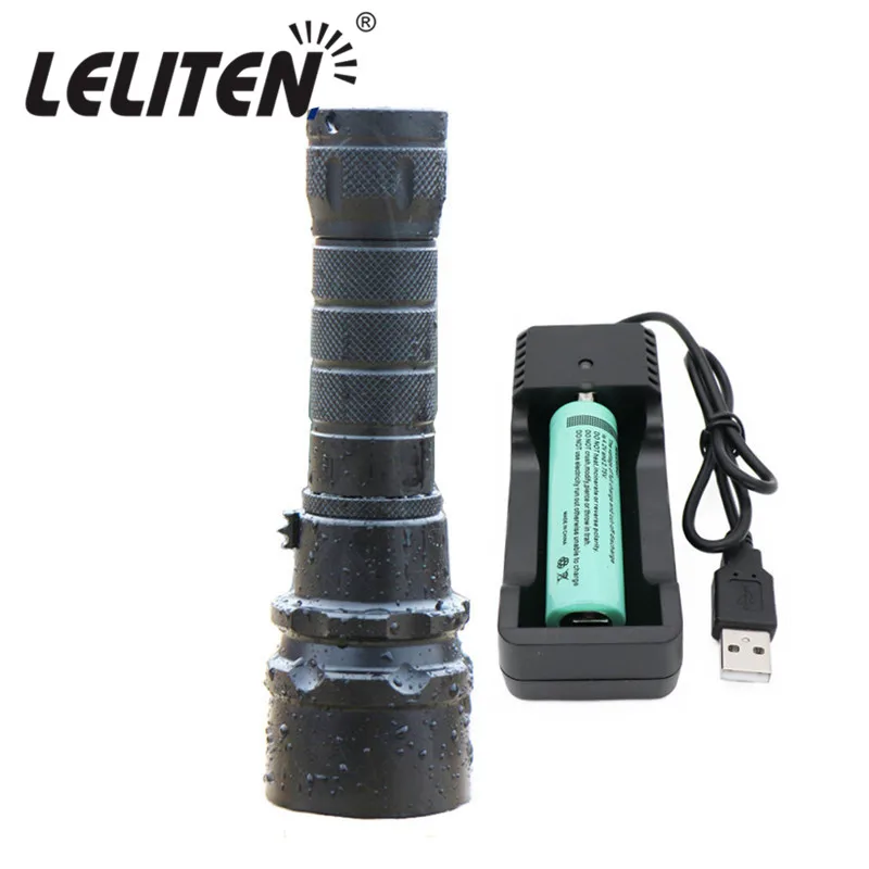 Фото Водонепроницаемый светодиодный фонарь для дайвинга 18650 лм|waterproof led flashlight|flashlight