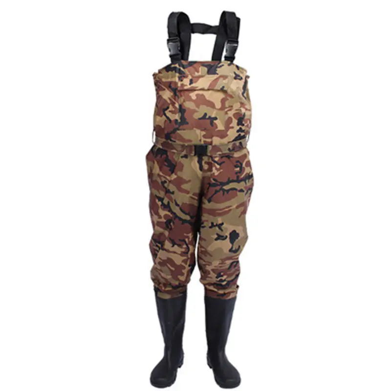 High-Jump Camouflage 0.35mm Fishing Waders Waterproof Nylon+PVC Fabric Breathable Waist Belt+Pocket Type Fishing Waders Overalls
High-Jump Camouflage 0.35mm Fishing Waders Waterproof Nylon+PVC Fabric Breathable Waist Belt+Pocket Type Fishing Waders Overalls