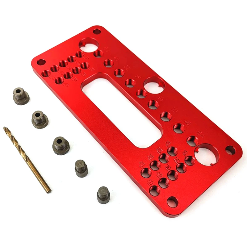 Aluminum Alloy Pocket Hole Jig Set Wardrobe Door Cabinet Positioner Handle Punch Locator Drill Guide Sleeve | Инструменты